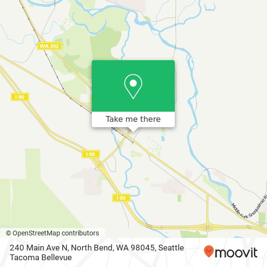 Mapa de 240 Main Ave N, North Bend, WA 98045