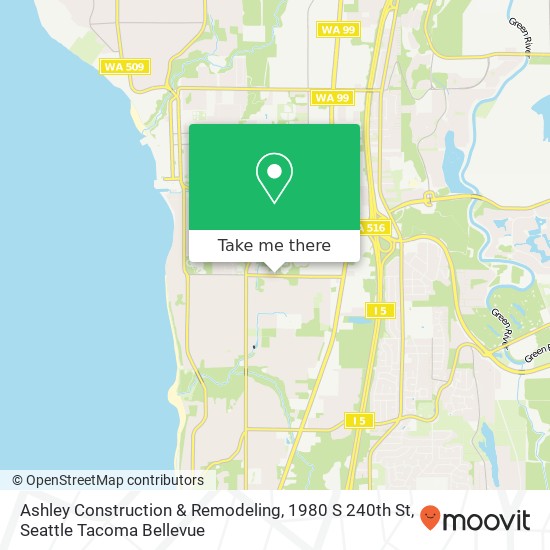 Ashley Construction & Remodeling, 1980 S 240th St map