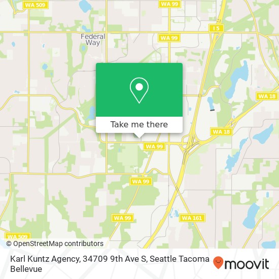 Karl Kuntz Agency, 34709 9th Ave S map