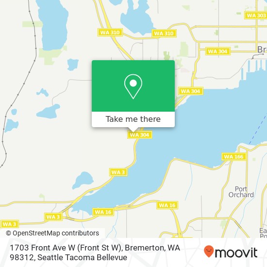 Mapa de 1703 Front Ave W (Front St W), Bremerton, WA 98312