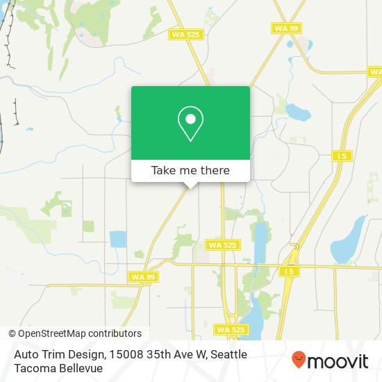 Mapa de Auto Trim Design, 15008 35th Ave W