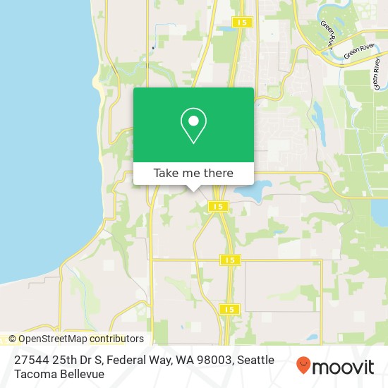 Mapa de 27544 25th Dr S, Federal Way, WA 98003