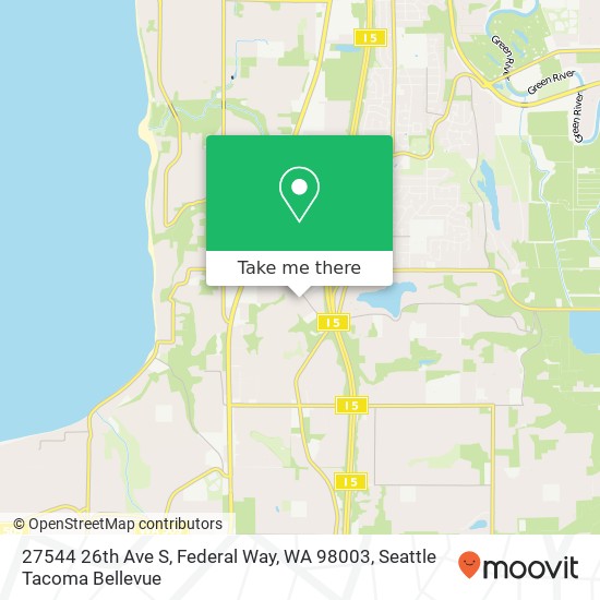 Mapa de 27544 26th Ave S, Federal Way, WA 98003