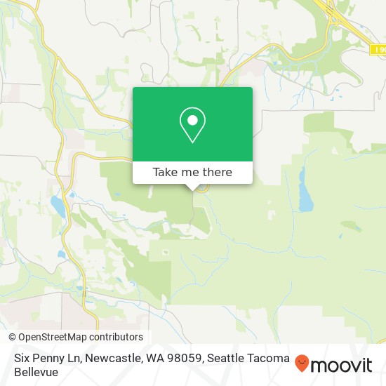 Mapa de Six Penny Ln, Newcastle, WA 98059