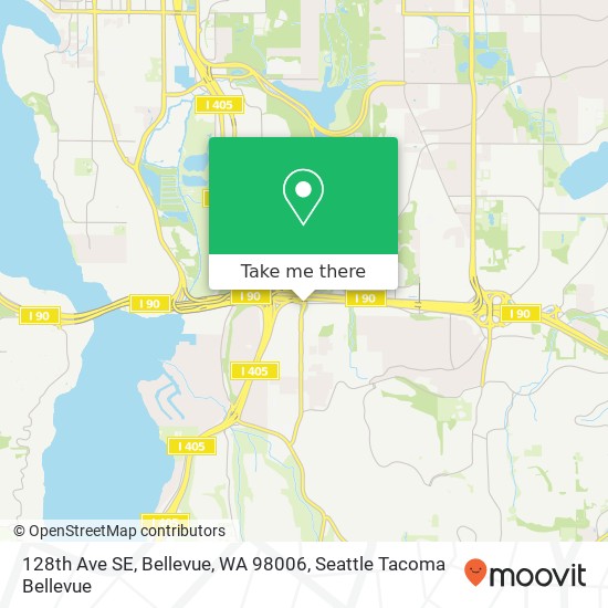 Mapa de 128th Ave SE, Bellevue, WA 98006
