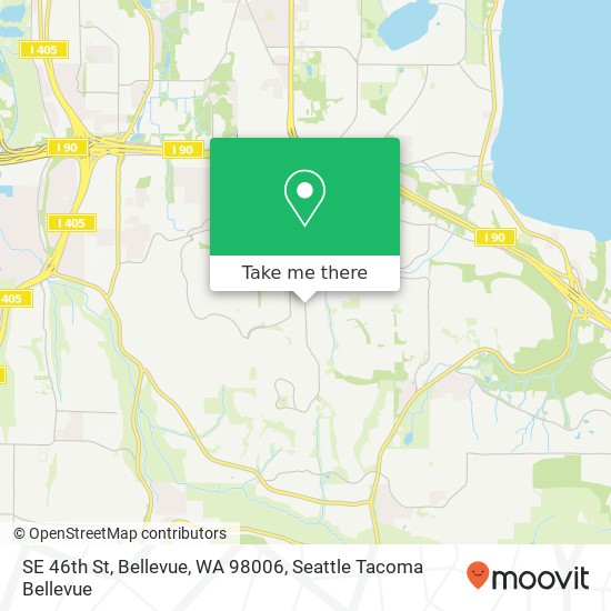 Mapa de SE 46th St, Bellevue, WA 98006