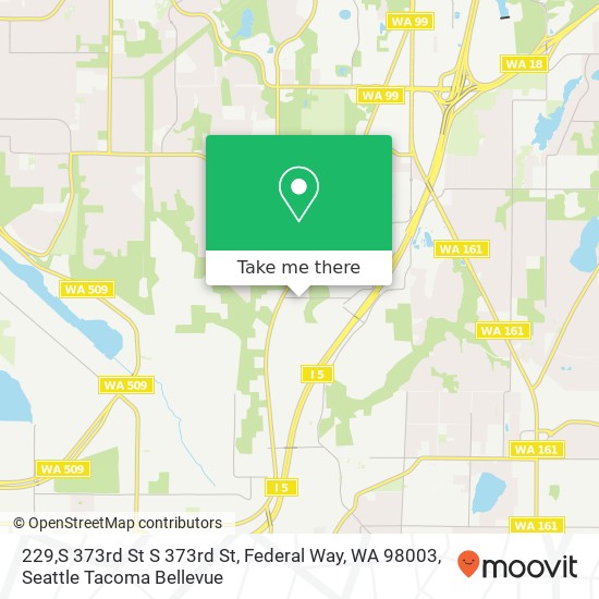 Mapa de 229,S 373rd St S 373rd St, Federal Way, WA 98003