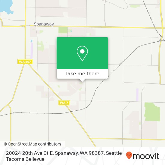 20024 20th Ave Ct E, Spanaway, WA 98387 map