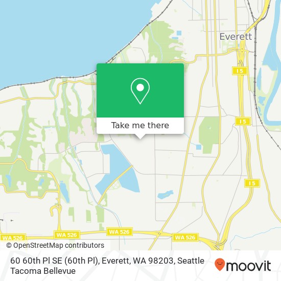 Mapa de 60 60th Pl SE (60th Pl), Everett, WA 98203