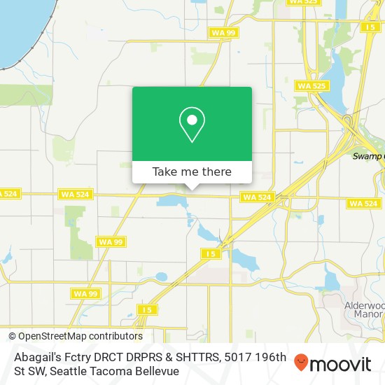 Mapa de Abagail's Fctry DRCT DRPRS & SHTTRS, 5017 196th St SW