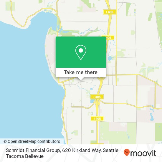 Mapa de Schmidt Financial Group, 620 Kirkland Way