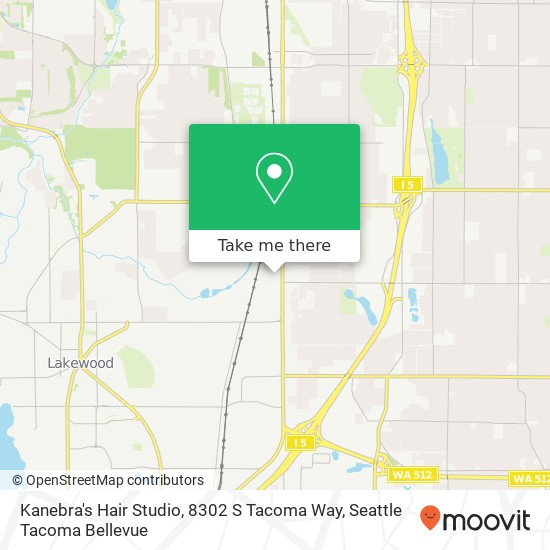 Mapa de Kanebra's Hair Studio, 8302 S Tacoma Way