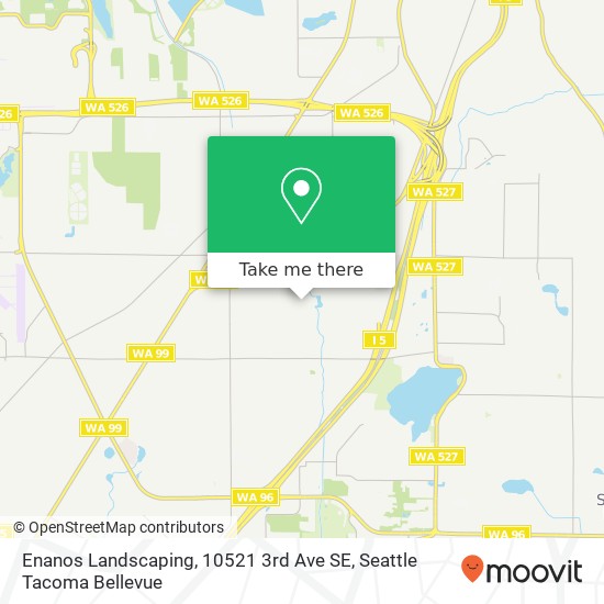 Mapa de Enanos Landscaping, 10521 3rd Ave SE