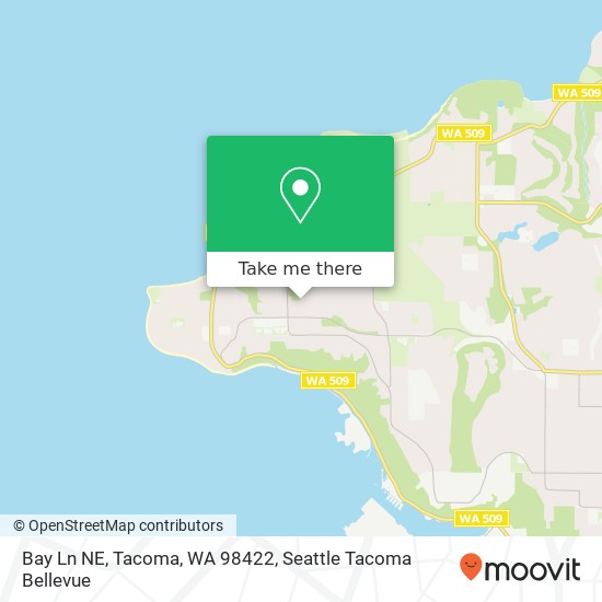 Mapa de Bay Ln NE, Tacoma, WA 98422