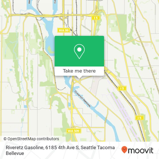 Mapa de Riveretz Gasoline, 6185 4th Ave S