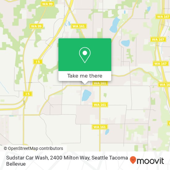 Mapa de Sudstar Car Wash, 2400 Milton Way