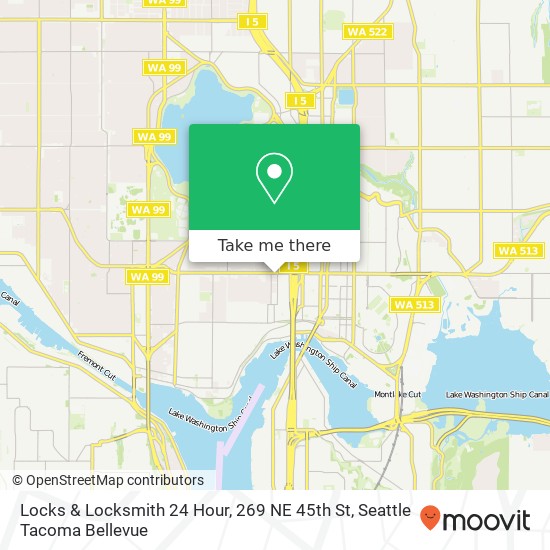 Locks & Locksmith 24 Hour, 269 NE 45th St map