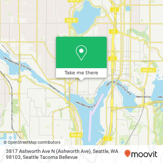 Mapa de 3817 Ashworth Ave N (Ashworth Ave), Seattle, WA 98103