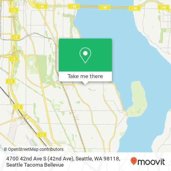 Mapa de 4700 42nd Ave S (42nd Ave), Seattle, WA 98118
