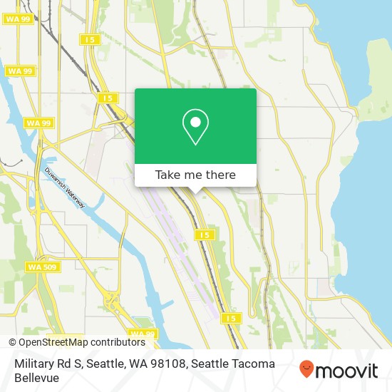 Mapa de Military Rd S, Seattle, WA 98108