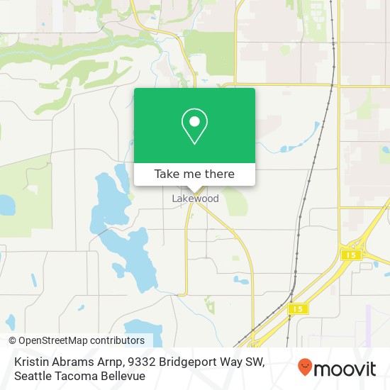 Kristin Abrams Arnp, 9332 Bridgeport Way SW map