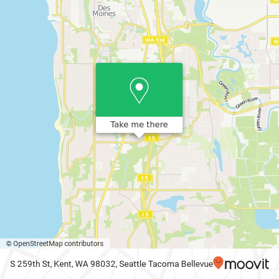 S 259th St, Kent, WA 98032 map