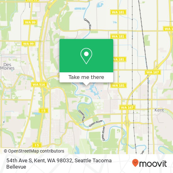 54th Ave S, Kent, WA 98032 map