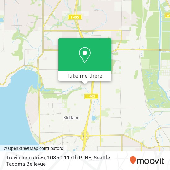 Mapa de Travis Industries, 10850 117th Pl NE