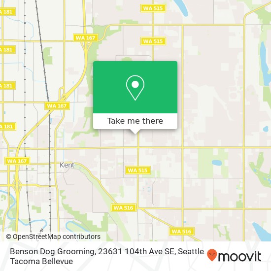 Mapa de Benson Dog Grooming, 23631 104th Ave SE