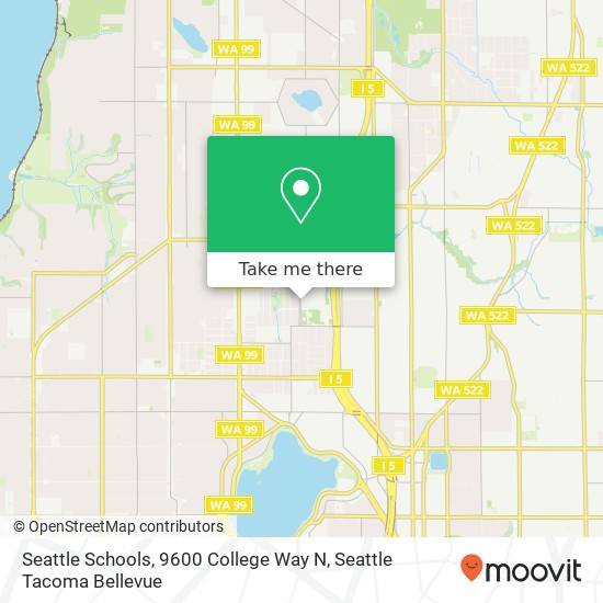 Seattle Schools, 9600 College Way N map