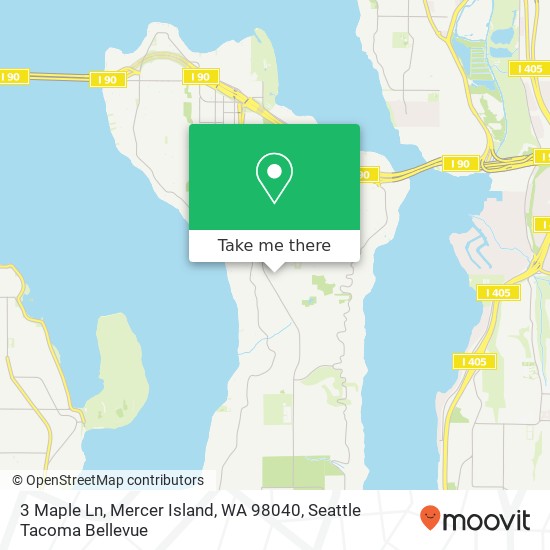 3 Maple Ln, Mercer Island, WA 98040 map