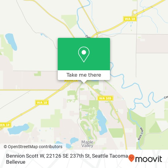 Bennion Scott W, 22126 SE 237th St map