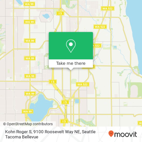 Mapa de Kohn Roger S, 9100 Roosevelt Way NE