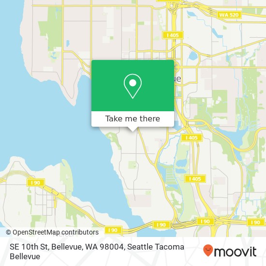 Mapa de SE 10th St, Bellevue, WA 98004