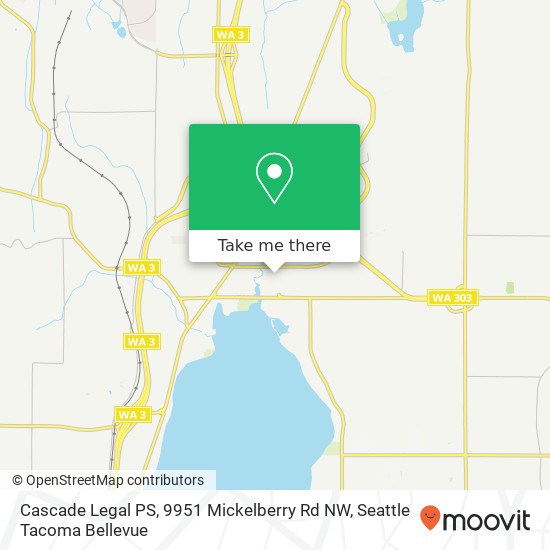 Mapa de Cascade Legal PS, 9951 Mickelberry Rd NW