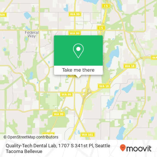 Mapa de Quality-Tech Dental Lab, 1707 S 341st Pl