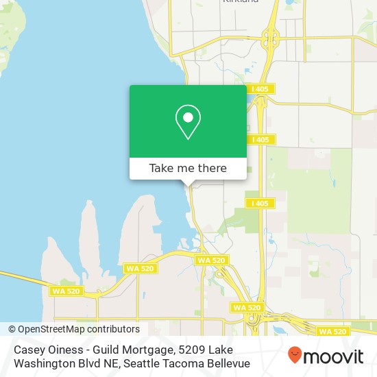 Casey Oiness - Guild Mortgage, 5209 Lake Washington Blvd NE map