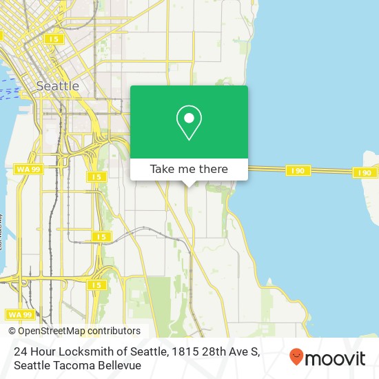 Mapa de 24 Hour Locksmith of Seattle, 1815 28th Ave S