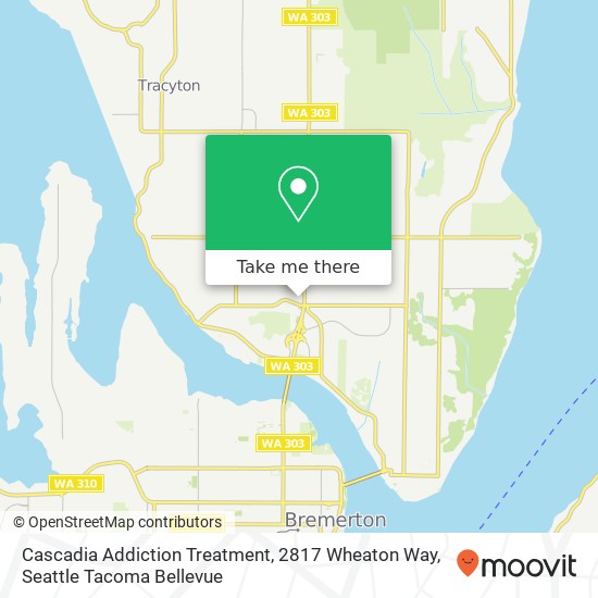 Mapa de Cascadia Addiction Treatment, 2817 Wheaton Way