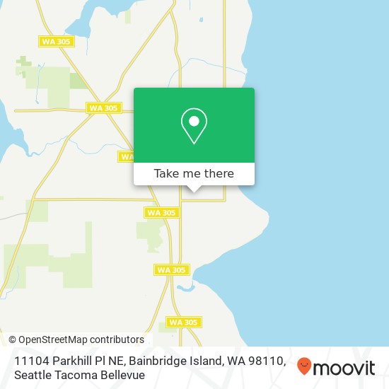 11104 Parkhill Pl NE, Bainbridge Island, WA 98110 map