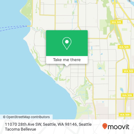 Mapa de 11070 28th Ave SW, Seattle, WA 98146