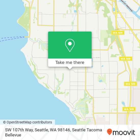 SW 107th Way, Seattle, WA 98146 map