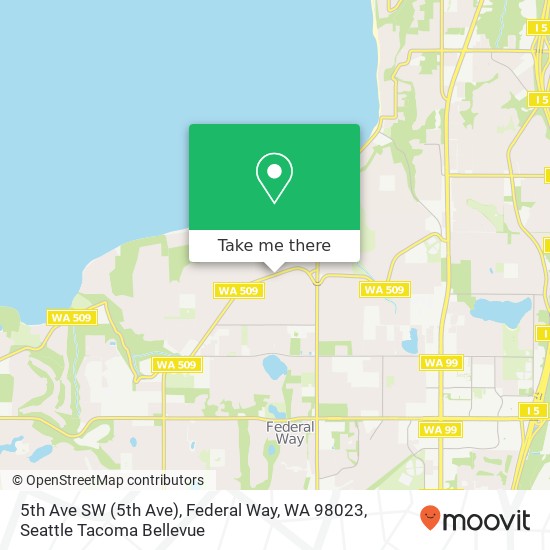 5th Ave SW (5th Ave), Federal Way, WA 98023 map