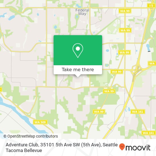 Mapa de Adventure Club, 35101 5th Ave SW