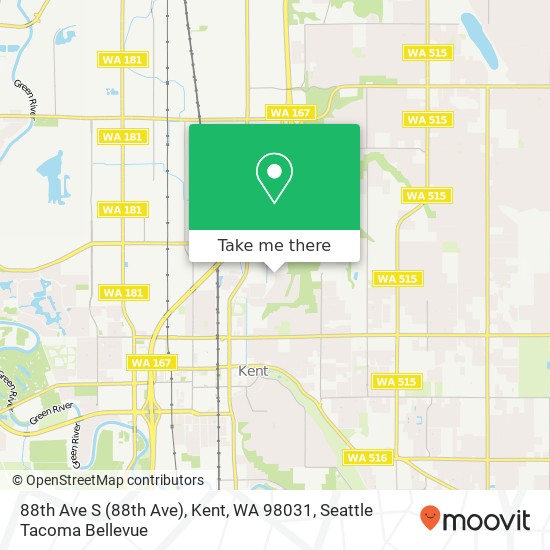 88th Ave S (88th Ave), Kent, WA 98031 map
