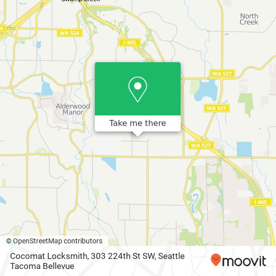 Mapa de Cocomat Locksmith, 303 224th St SW