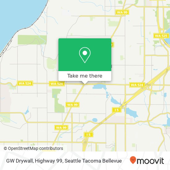 Mapa de GW Drywall, Highway 99