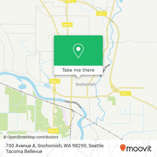 Mapa de 700 Avenue A, Snohomish, WA 98290