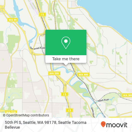 Mapa de 50th Pl S, Seattle, WA 98178