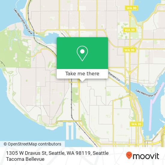 Mapa de 1305 W Dravus St, Seattle, WA 98119